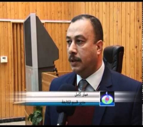 مكتب القناة الجامعية - جامعة النهرين - لقاء السيد مساعد رئيس الجامعة للشؤون العلمية مع طلبة المراحل الاولى